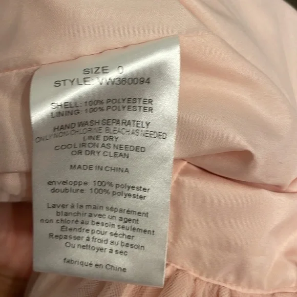 White by Vera Wang Tulle Puff Pink Dress Size 0 - Picture 6 of 8